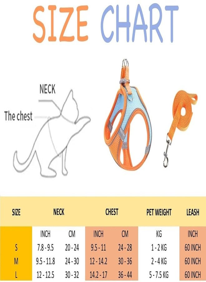 ATHA طقم حزام ومقود للقطط الصغيرة من ATHA | سترة مانعة للهروب للمشي | حزام آمن وسهل التحكم للحيوانات الأليفة ليلاً مع حزام عاكس مناسب للكلاب الصغيرة والجراء والقطط الصغيرة (قطعة واحدة، 1.5 متر) - Image 2